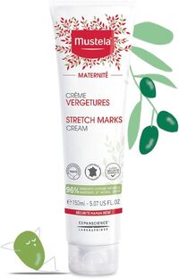 Mustela Maternity Stretch Marks Cream For Pregnancy, Natural Skincare Massage Moisturizer With Natural Avocado, Maracuja &amp; Shea Butter, Lightly Fragranced Or Fragrance Free, 150ml