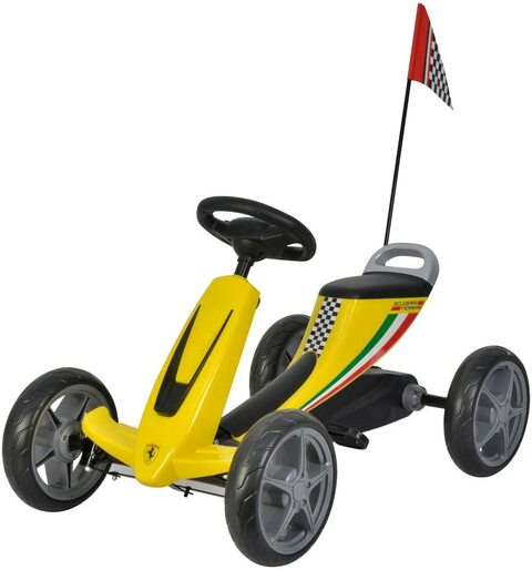 Buy Lovely Baby Licensed Ferrari Go Kart 8931 Yellow 100 Assembled Online Shop Toys Outdoor On Carrefour Uae