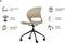 VIS Chair, Premium Meeting &amp; Visitor Chairs, Swivel Chair With Soft Cushion Seat By Navodesk (Beige Grey, With Castor Wheels)