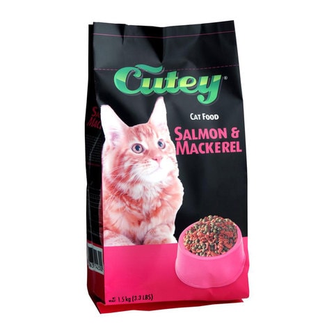 Cuty cat food dry salmon & mackerel 1.5 kg Online | Carrefour KSA