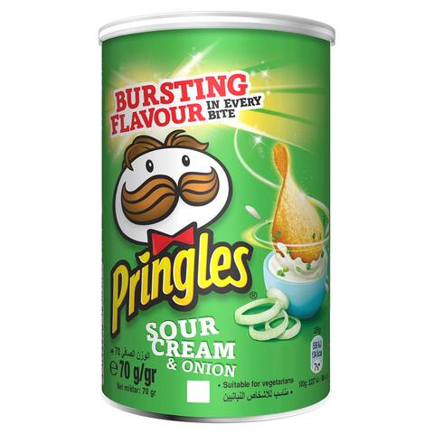 Buy Pringles Sour Cream  Onion Chips 70g in Saudi Arabia