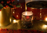 Bolsius Fragranced Christmas Glass Candles - 82/68mm, Vanilla