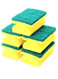 Pack of 5 I-shaped Kitchen Sponge Scrub Scourer for Washing Cleaning Dishes Thickened pad