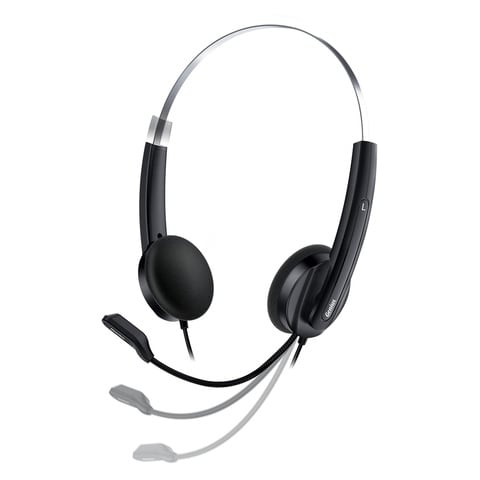 Genius HS-220U Wired Headset Over-Ear With Mic Black