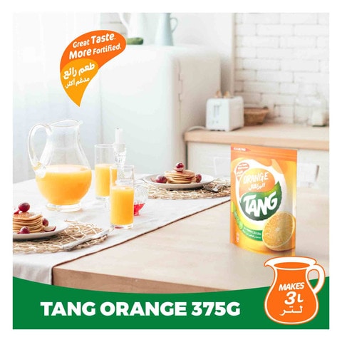 Tang Orange Flavoured Powder Drink 375g Pouch, Makes 3L