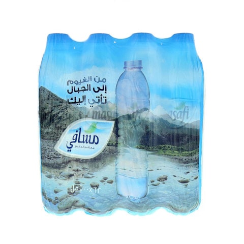 Masafi Pure Deep Earth Bottled Drinking Water 500ml Pack of 12