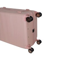 Senator Hard Case Trolley Luggage Set of 3 For Unisex ABS Lightweight 4 Double Wheeled Suitcase With Built In TSA Type Lock A5125 Milk Pink