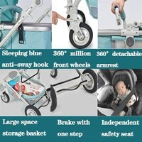 Aiwanto Baby Stroller 3 In 1 Baby Carriage Fold Travel Stroller Kids Stroller Shopping Stroller Baby Gift Accessory
