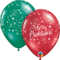 Qualatex-Christmas Festive 11in Assorted Ruby Red &amp; Emerald Green Latex&lt; &gt;Multicolor&lt; &gt;11in&lt; &gt;Any Ages&lt; &gt;