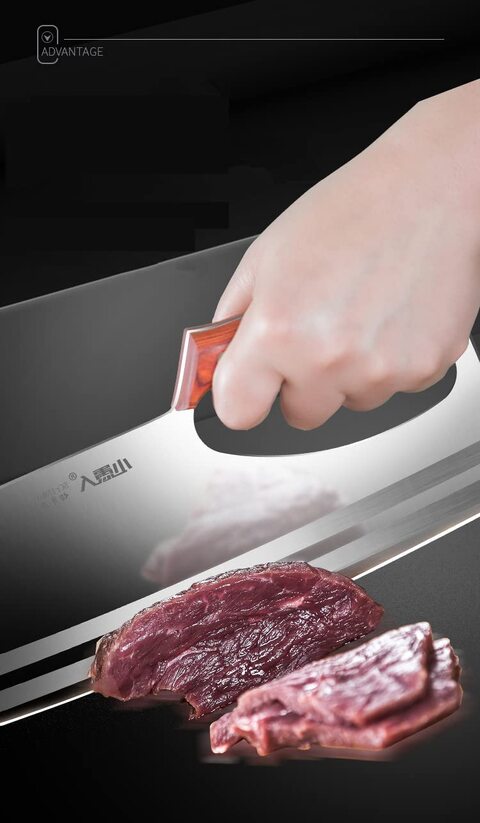 Atraux Cleaver Knife, Razor Sharp Multipurpose Stainless Steel Chef Knife For Meat &amp; Vegetables (22*7.7 cm)