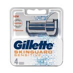Buy Gillette Skinguard Sensitive Razor Blade Refills Blue 4 count in Saudi Arabia