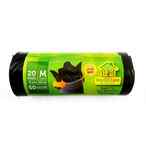 اشتري Home Care 50 Gallon Quice Tie Anti-Bacterial Wave Top Garbage Bag M Black Pack of 20 في الامارات