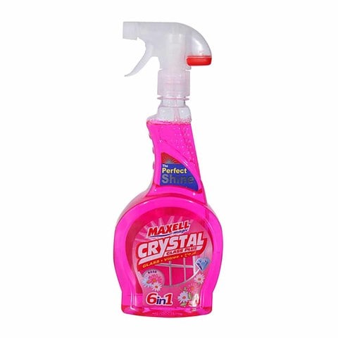 Maxell Magic Crystal Liquid Glass and Window Cleaner with Rose Scent - 700 ml