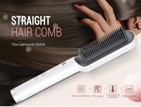 KSKIN Hair Straightener Brush Hair Straightening Iron with Built-in Comb, 20s Fast Heating 5 Gears Settings Anti-Scald Perfect for Professional Salon at Home KD380,Black