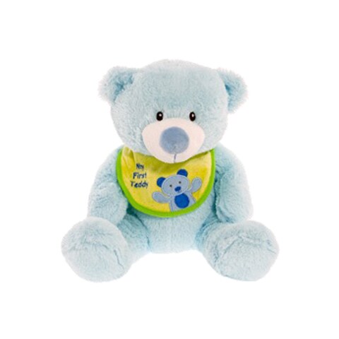 Wild Planet - Soft Toys Cute (Bear With Bib Blue)