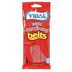 Buy Vidal Sour Strawberry Belts 100g in UAE