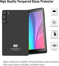 C idea Smart Tablet Android 8-Inch IPS Screen 5G LTE Single SIM WiFi, CM835 Kids Tab Zoom Supported Tablet PC With Pre-installed Tempered Glass And Flip Case Cover (Black)