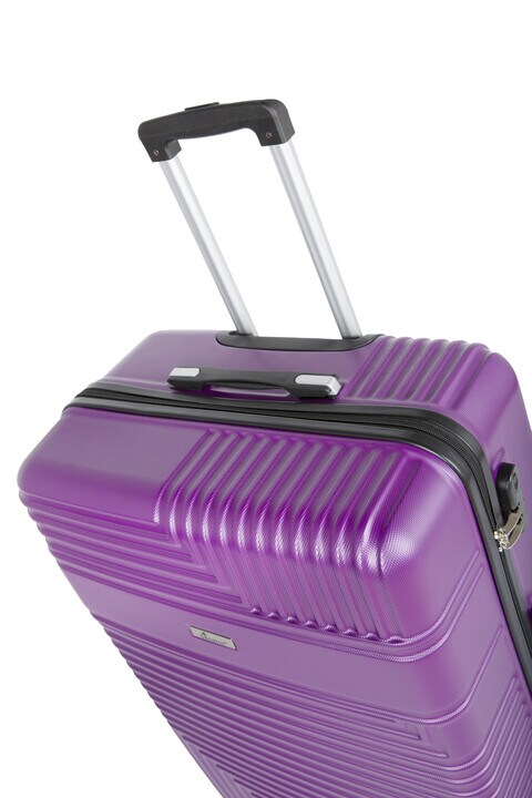 Senator Hard Case Large Luggage Trolley Suitcase for Unisex ABS Lightweight Travel Bag with 4 Spinner Wheels KH120 Purple