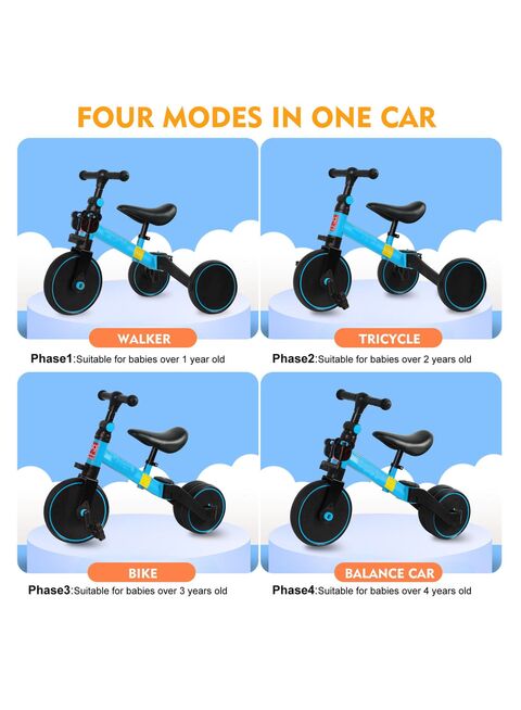 3 in 1 Toddler Tricycles for 1-4 Years