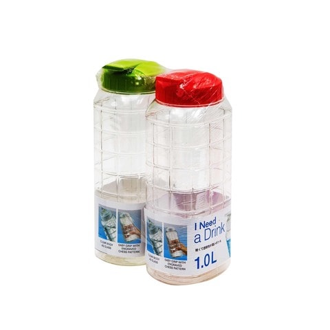 Lock &amp; Lock Water Bottle 2 Pieces Mixed Color Set 1 Liter