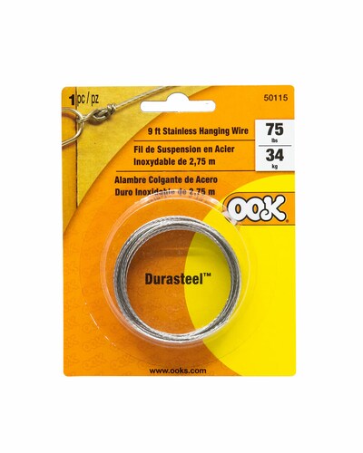 Hillman Picture Hanging Wire, Durasteel, 20-Lb. Load, 9-Ft.