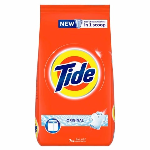 Buy Tide Semi-Automatic Laundry Detergent Powder Original Scent 7kg  in Saudi Arabia