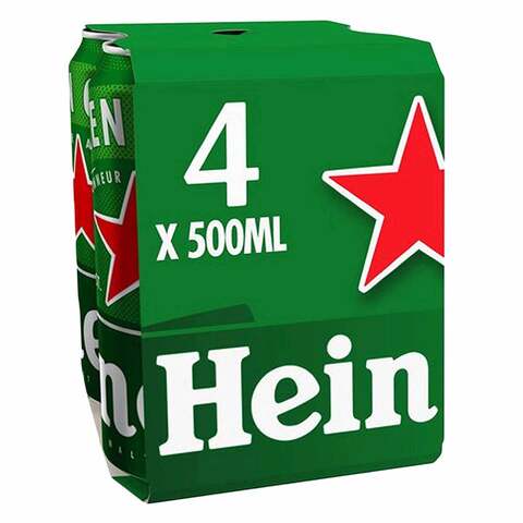 Heineken Beer Can 500ml x Pack of 4