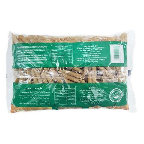 Kuwait Flour Whole Durum Wheat Flour Penne Pasta No 22 400g