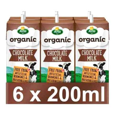 Arla Organic Milk Chocolate Multipack 200ml Pack of 6