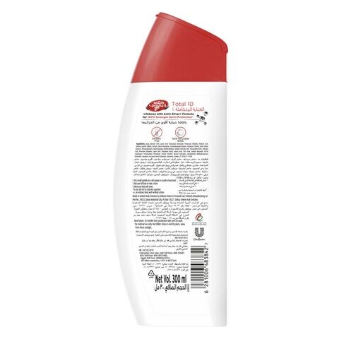 Lifebuoy 100% Stronger Germ Protection Bodywash Total 10 White 300ml