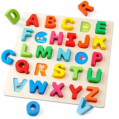 Buy Coogam Wooden Alphabet Puzzle Ndash Letters Sorting Board Abc Blocks Matching Game Montessori Jigsaw Early Learning Educational Toy Gift For 1 2 3 Year Old Toddler Baby Kids Online Shop