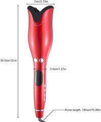 Generic Lcd Hair Curler Spin &amp; N Curl 1 Inch Iron Automatic Curling Air Wand Styling Titanium(Hair Curler Red Eu Plug)