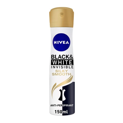 NIVEA Antiperspirant Spray for Women, 48h Protection, Black &amp; White Invisible Silky Smooth Shaving, 150ml