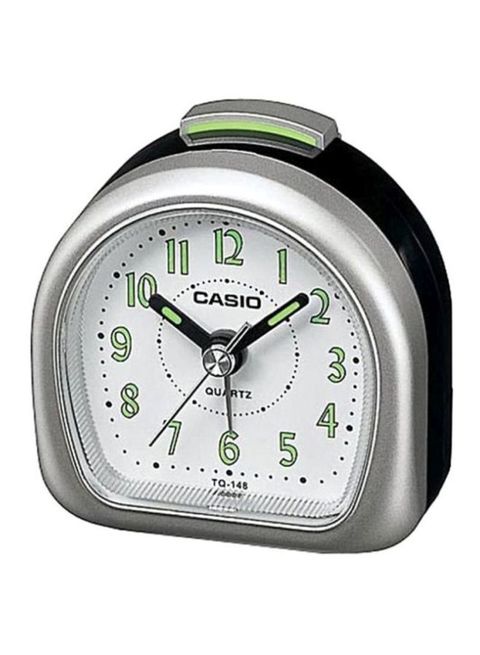 ساعة منبه من كاسيو باللون الاسود/الرمادي 6.1 × 6.1 × 3.2 سم