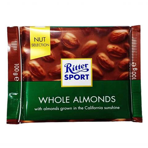 Ritter Sport Whole Almonds Chocolate Bar 100g