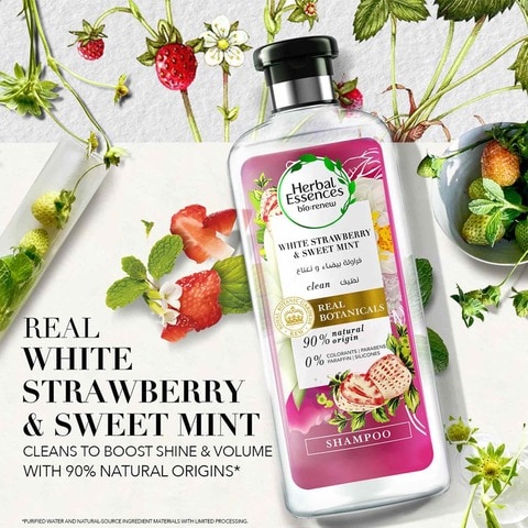 Herbal Essences Bio Renew Clean White Strawberry &amp; Sweet Mint Shampoo 400ml