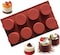 Generic 8 Holes Cylinder Silicone Mould Cake Mould Candy Chocolate Mould For Handmade Soap Chocolate Cookie Jelly Pudding Cake Baking Tools Biscuit Moulds, Handmade Resin Mini Soap, Brown