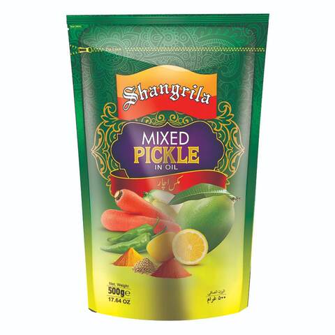 Shangrila Mixed Pickle In Oil Plastic Pouch 500 gr