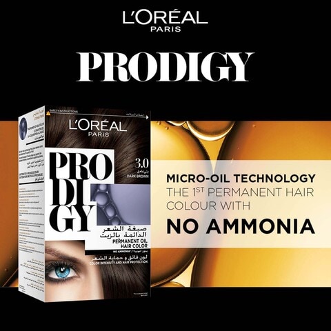 L&#39;Oreal Paris Prodigy Ammonia-Free Permanent Oil Hair Colour 3.0 Dark Brown