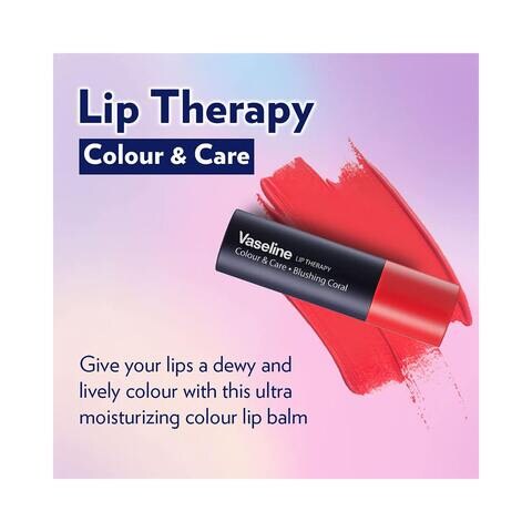 Vaseline Lip Therapy Colour And Care Lip Balm Blushing Coral 4.2g