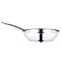 Serenk Modernist Frying Pan, Stainless Steel Pan, 1.58 Quart Cooking Pan, Fry Pan, Encapsulated Bottom, Dishwasher Safe Induction Cookware, 9.45 in/24 cm, 50 oz/1.5 lt