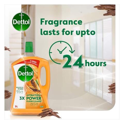 Dettol Antibacterial Power Floor Cleaner , Oud Fragrance, 3L