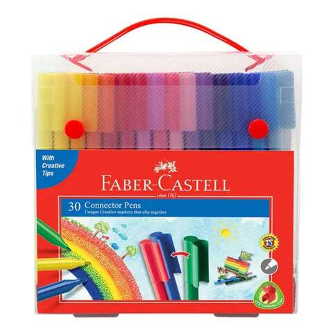Faber-Castell World Traveller Connector Pen Set Gift Case Multicolour 30 PCS