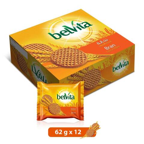 Buy belVita Bran Biscuit (62g x 12) Pack of 2 in UAE