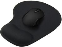 Generic Ergonomic Mouse Pad With Wrist Support, Black Silicone Gel Wrist Support Mouse Pad Mat For Laptop Desktop, Non-Slip Rubber Base 23X19X0.3cm Black Tapis De Souris