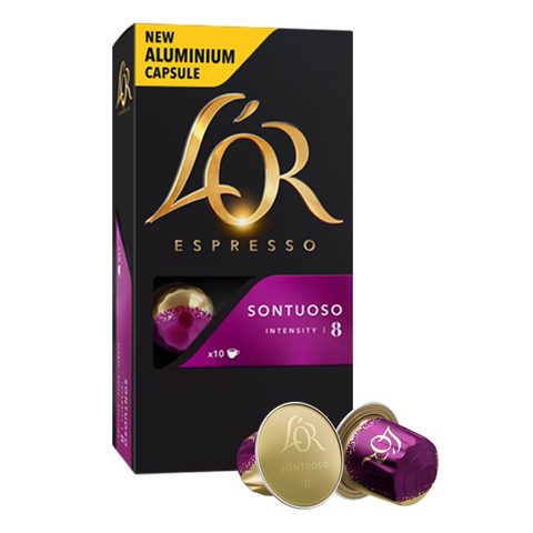 L&#39;Or Espresso Sontuoso Intensity 8 Aluminium Coffee Capsules 52g