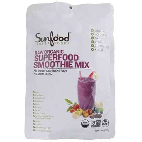 Sunfood Super Foods Gluten Free Organic Smoothie Mix 227 Gram