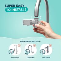 Tapp Water Ecopro Compact, Small Water Filter For Taps That Removes Bad Smells And Tastes From Water, Tap Water Filter Flouride Remover That Filters More 100+ Substances, Chrome