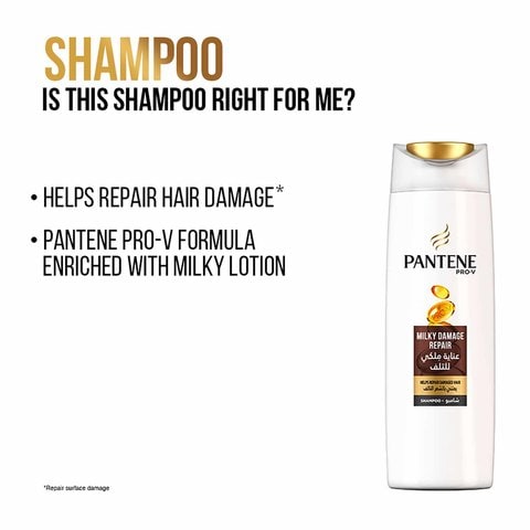 Pantene Pro-V Shampoo, Milky Damage Repair - 400 ml