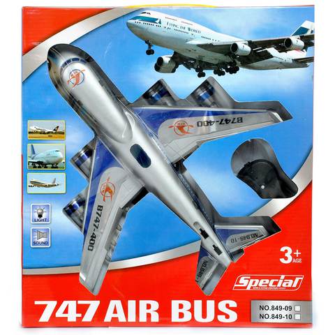 Airbus 747 Remote Control Plane Multicolour Pack of 2